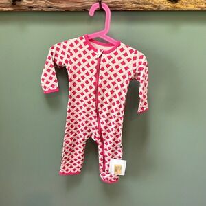 KicKee Pants 3-6 Months Summer Berry Pie Print Coverall Romper with‎ Zipper